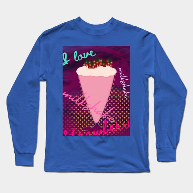 I love milkshake Long Sleeve T-Shirt by Prince